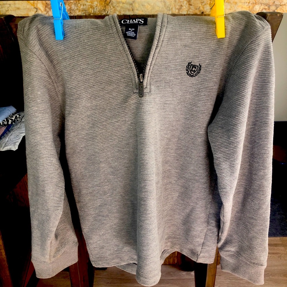 Women’s Chaps Gray half zip pullover size S/P